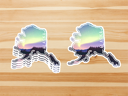 Alaska Northern Lights Sticker